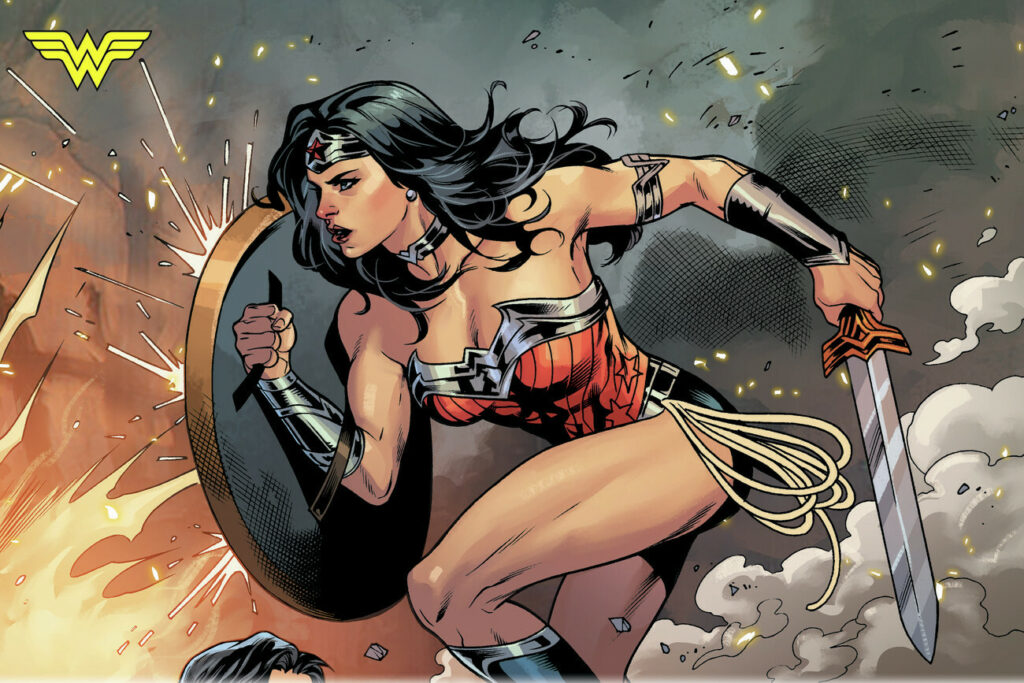 wonder woman in battle