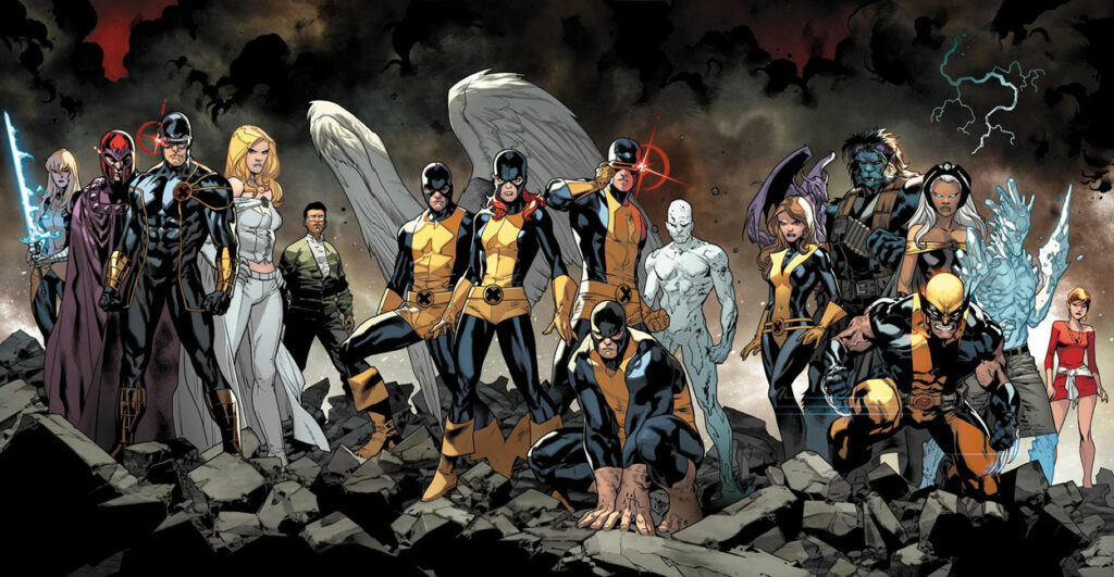 lineup of popular x-men characters